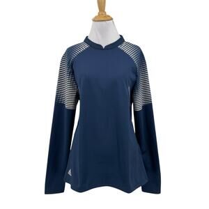 Adidas Shirt Womens L Large Multi COLD.RDY Fleece Lined Long Sleeve Blade Collar